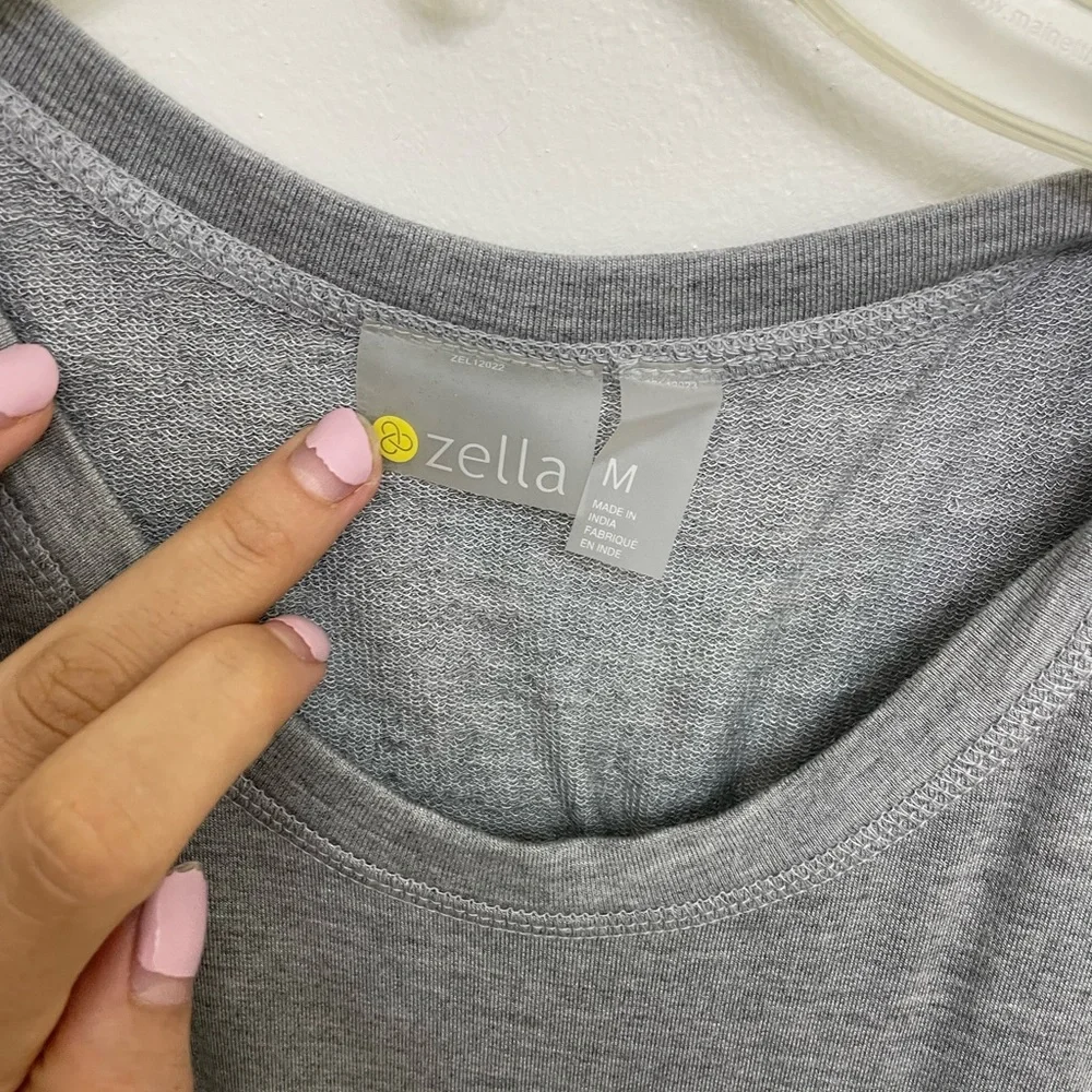 Fitted Rushed Grey Dress - Picture 2 of 3